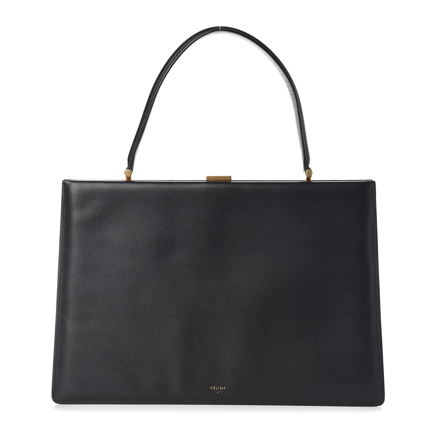 Celine Sleek Calfskin Medium Clasp Bag Black 1 of 9