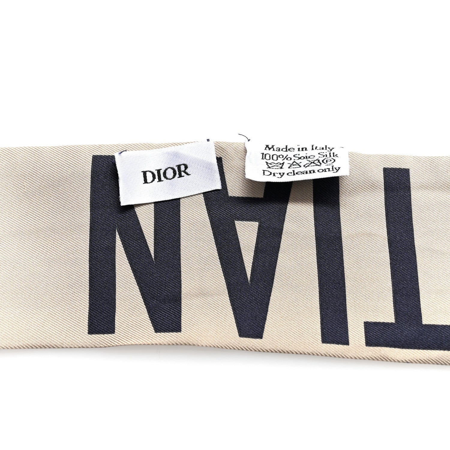 Christian Dior Silk Oblique Mitzah Scarf Bleu Marine 1816084