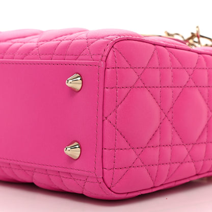 Christian Dior Lambskin Cannage Small My ABCDior Lady Dior Magenta 10 of 10