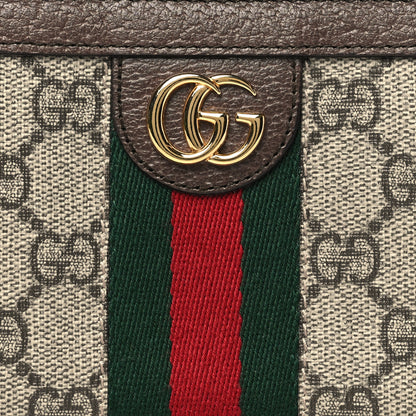Gucci GG Supreme Monogram Web Ophidia Zip Around Wallet Brown 8 of 8