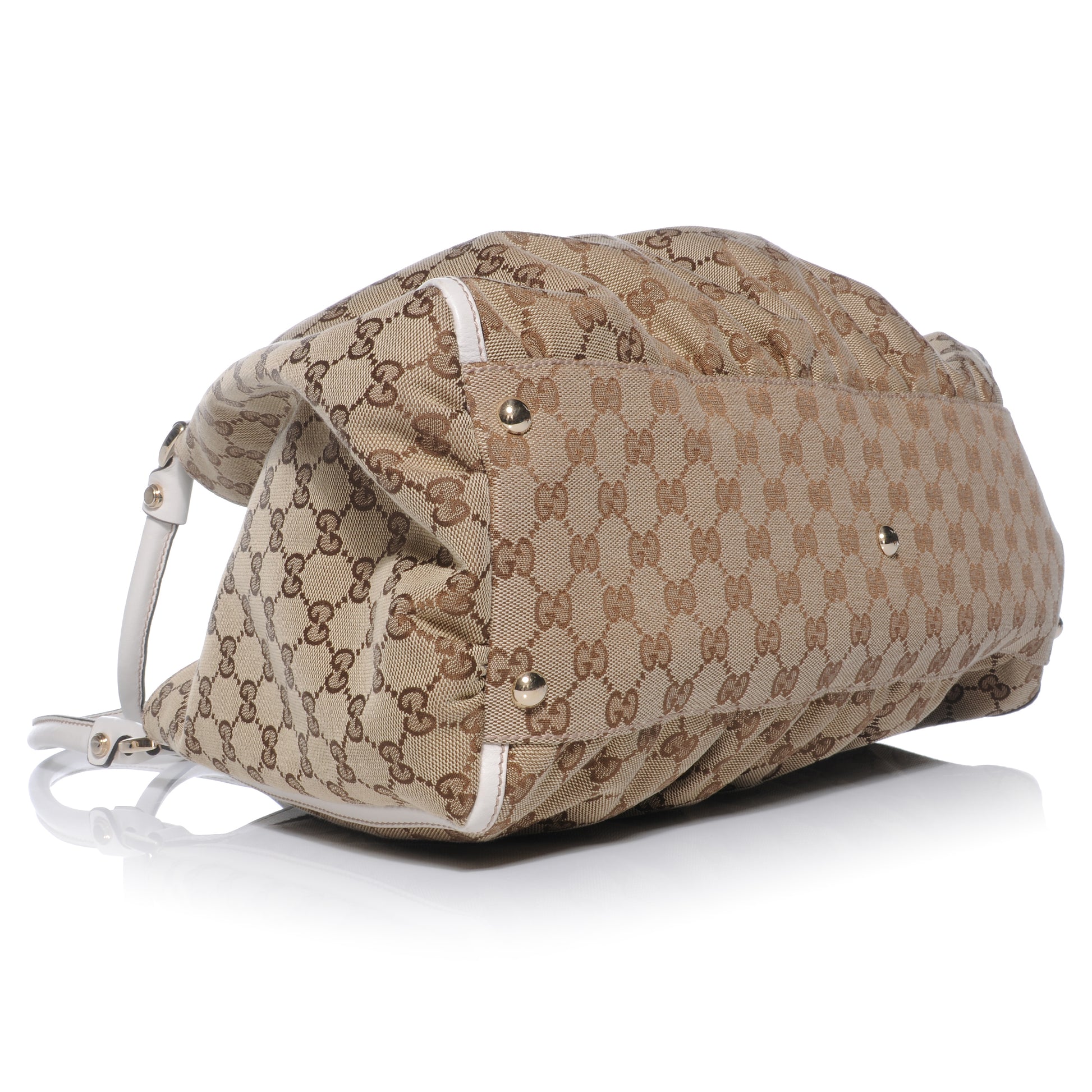 Gucci Monogram D Gold Large Hobo White 4 of 8