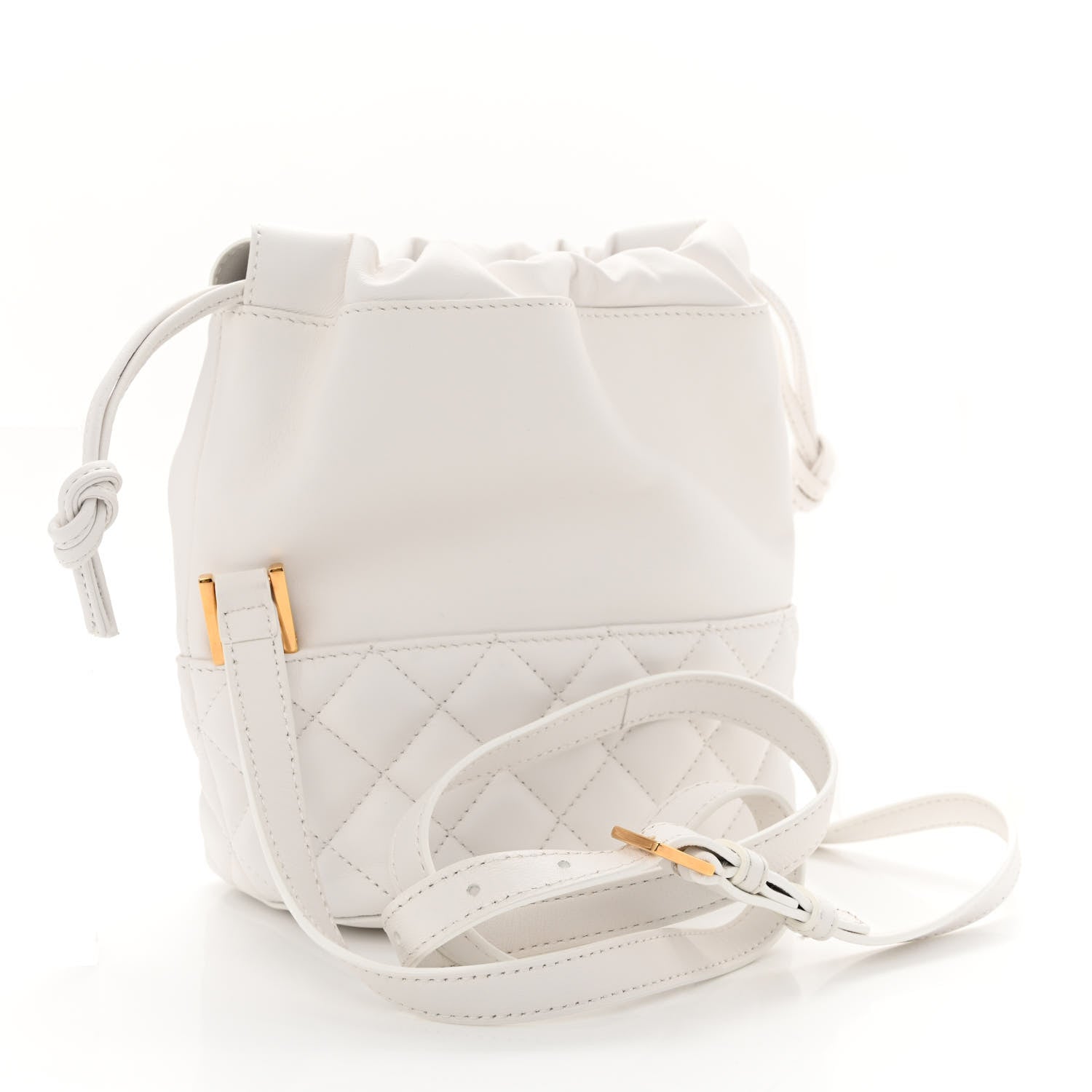 Versace Nappa Quilted Medusa Bucket Bag White 3 of 10