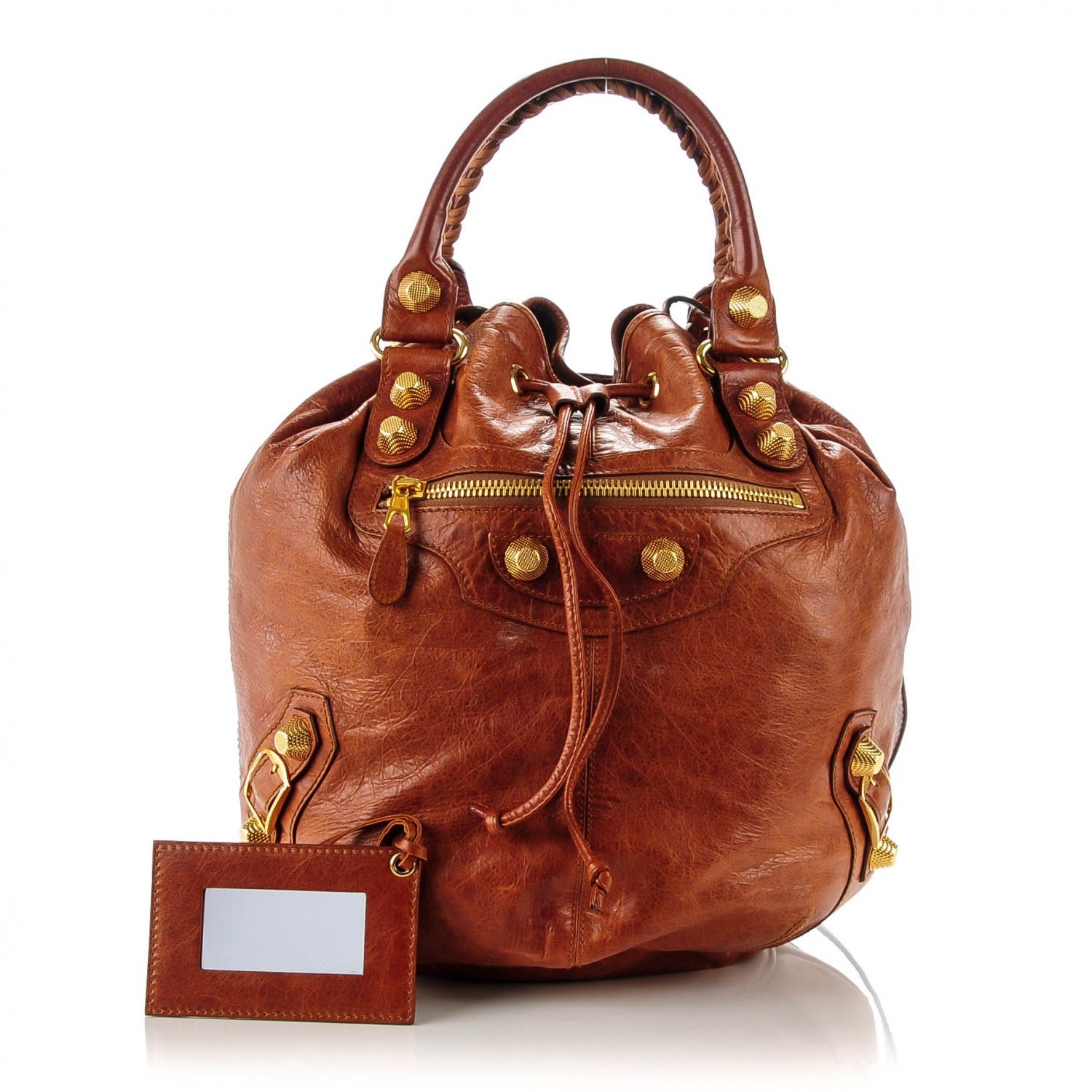 Balenciaga Agneau Giant 21 Gold Hardware Pompon Sienna 1 of 7