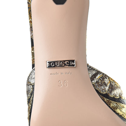 Gucci Jacquard Floral Dionysus Mules 36 Black 7 of 9
