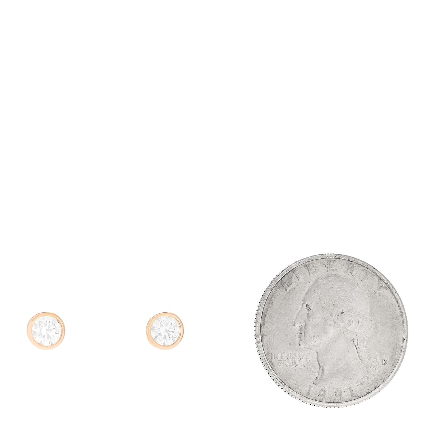 18K Rose Gold Diamond .66ctw Elsa Peretti Diamonds By The Yard Earrings