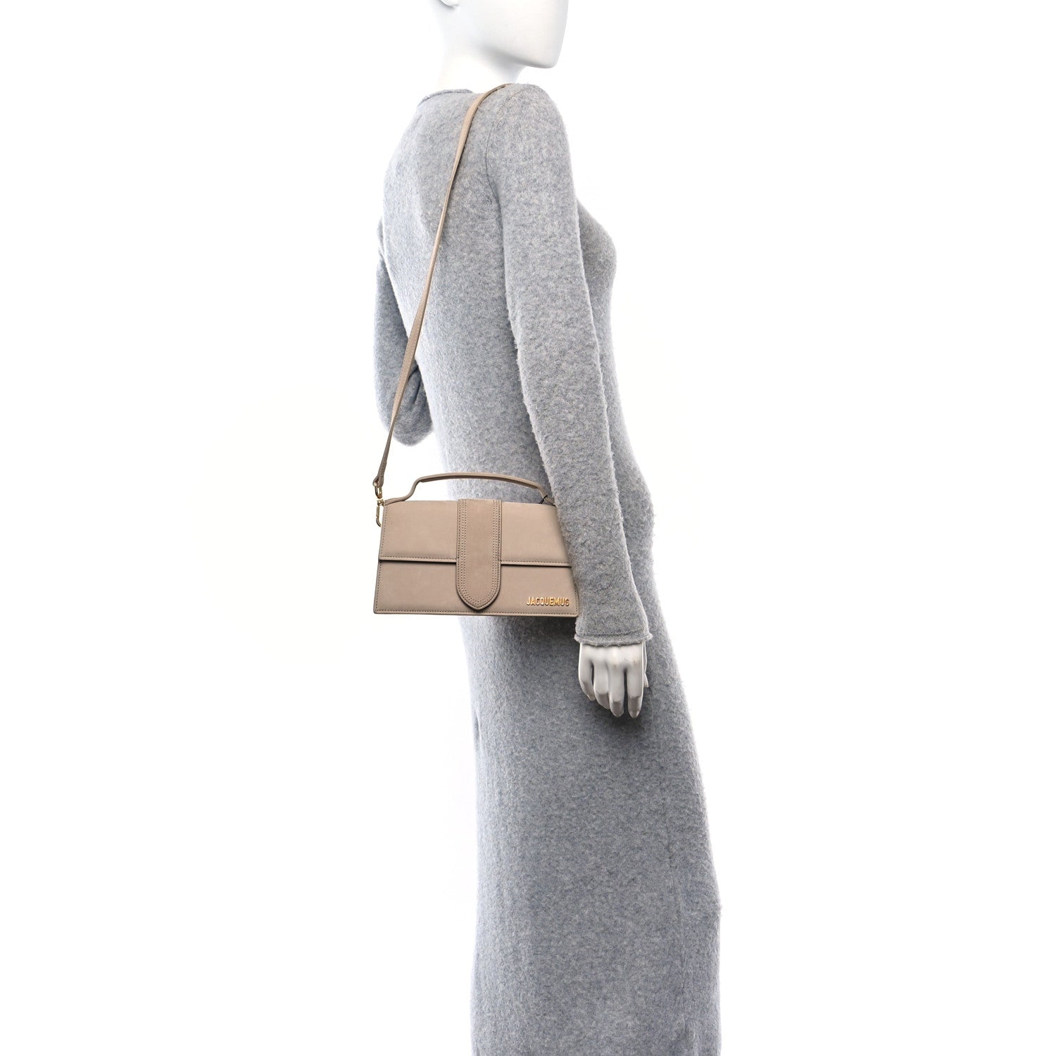 Jacquemus Nubuck Le Grand Bambino Dark Beige 2 of 12