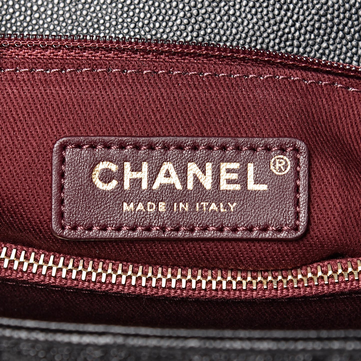 Caviar Chevron Quilted Medium Coco Handle Flap Black