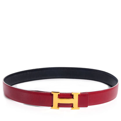 Hermes Box Reversible Polished Constance 32mm H Belt Rouge Vif Indigo 70 1 of 7