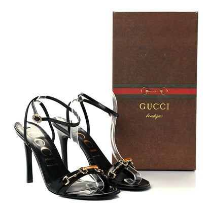 Gucci Patent GG Horsebit Moorea Sandals 40 Black 11 of 11