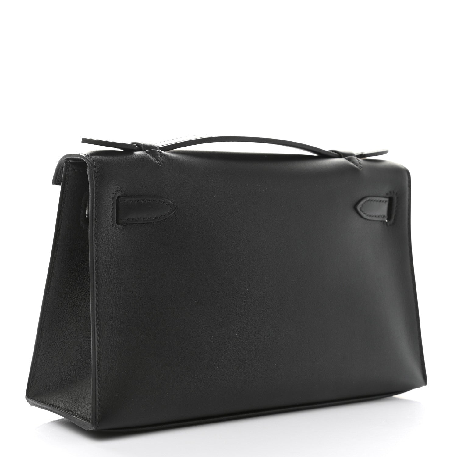 Hermes Swift Kelly Pochette Clutch Black 3 of 9