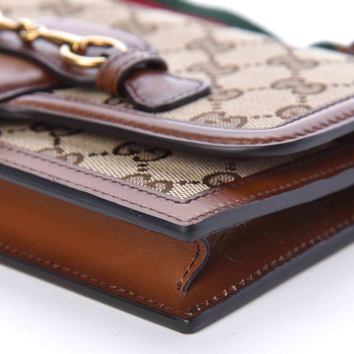Monogram Lady Web Convertible Wallet Beige Cuir