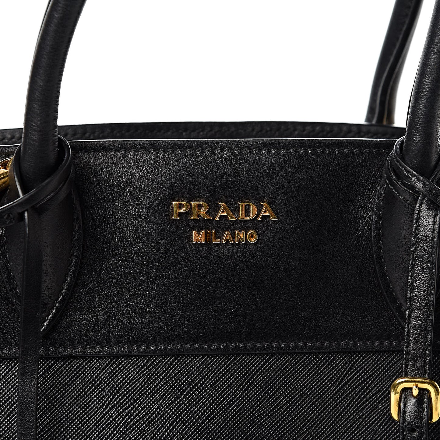 Saffiano City Calfskin Medium Esplanade Tote Black