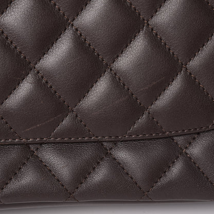 Chanel Calfskin Quilted Large Cambon Tote Brown 18 of 24