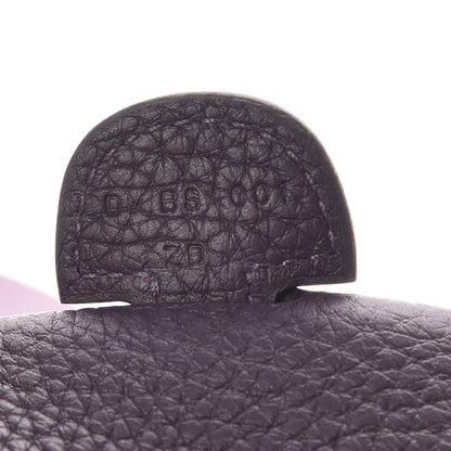 Hermes Taurillon Clemence Evelyne III PM Raisin 7 of 8