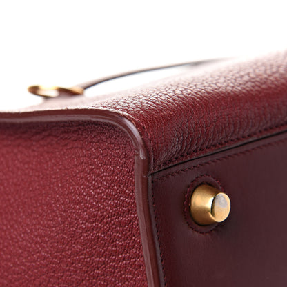 Celine Goatskin Smooth Calfskin Small Ring Bag Dark Ruby 8 of 13