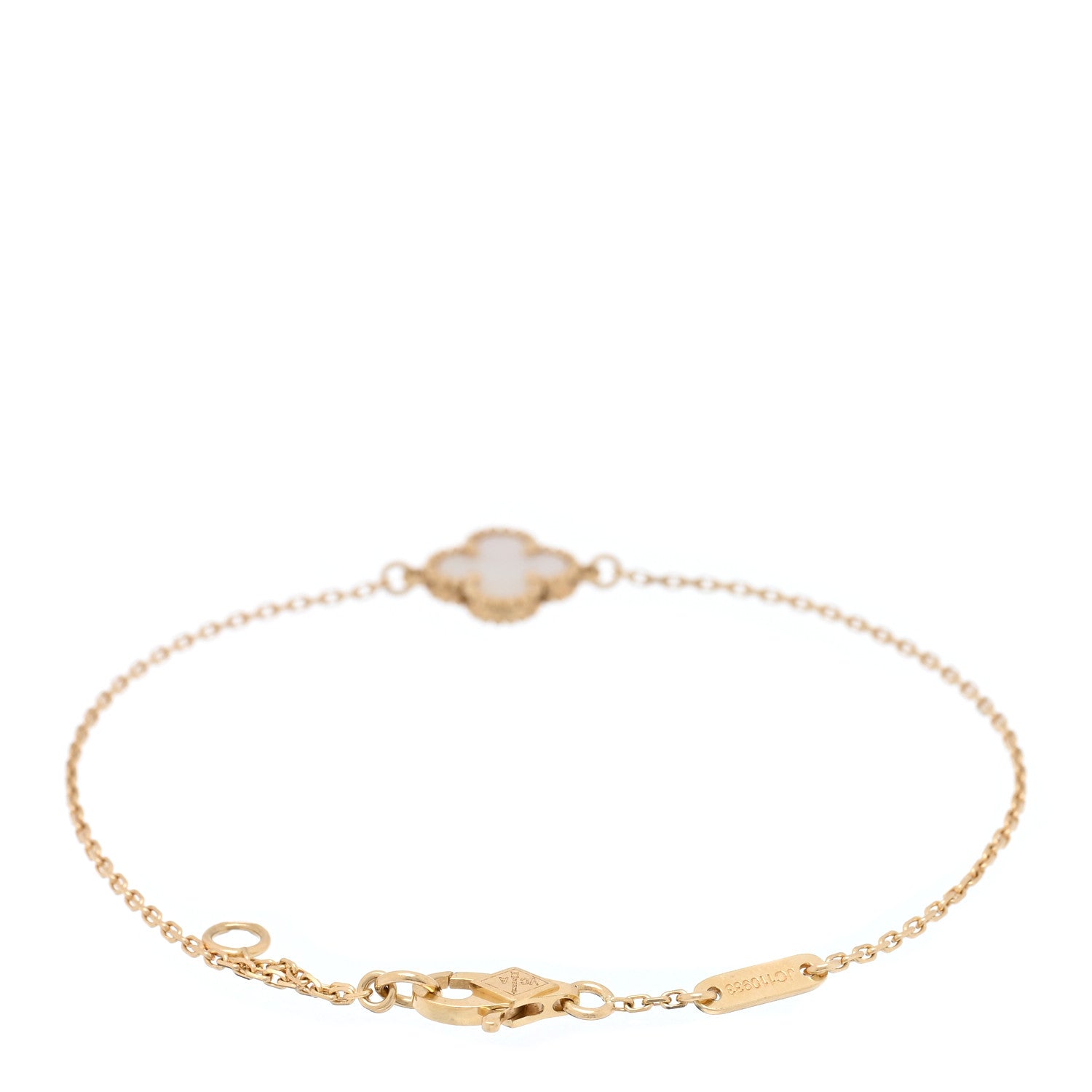Van Cleef & Arpels 18K Yellow Gold Mother of Pearl Sweet Alhambra Bracelet 2 of 3