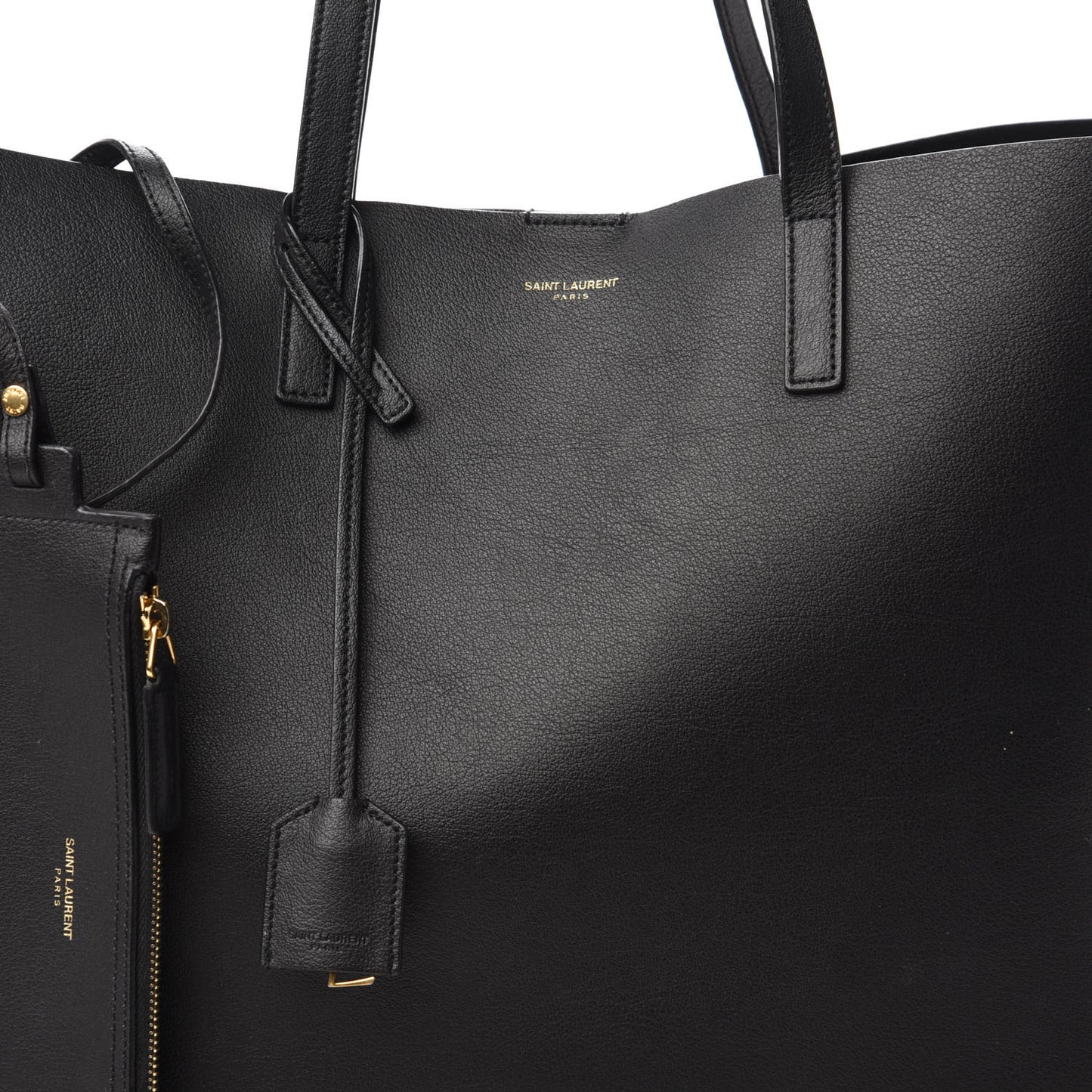 Calfskin Large Shopping Tote Black