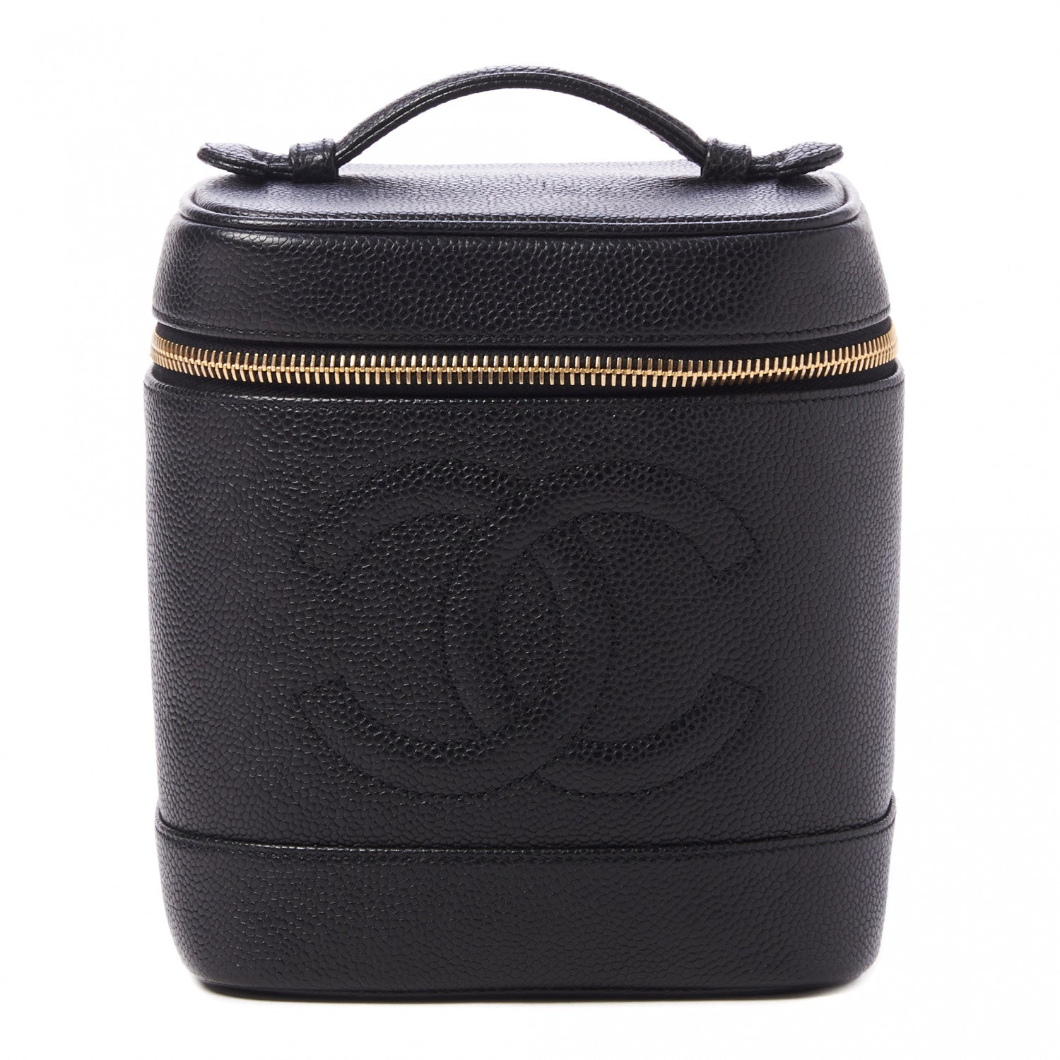 Chanel Caviar Vanity Cosmetic Case Black 1 of 9