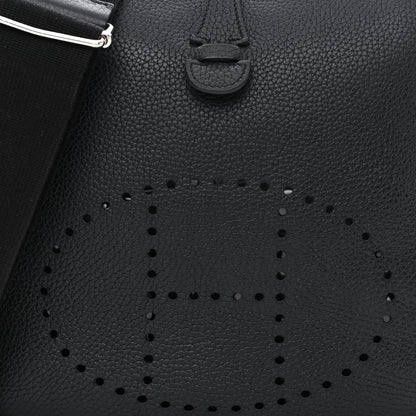 Hermes Taurillon Clemence Evelyne III PM Black 8 of 10