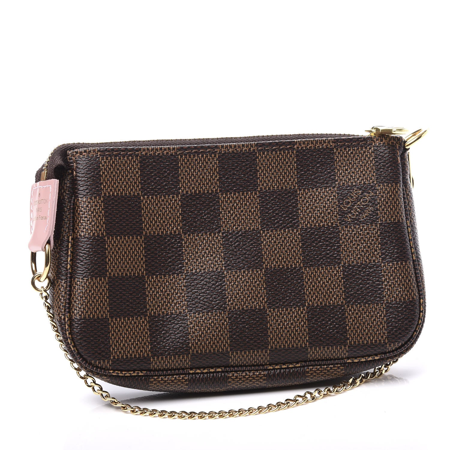 Louis Vuitton Damier Ebene 2020 Christmas Animation Big Wheel Mini Pochette Accessories Rose Ballerine 2 of 9