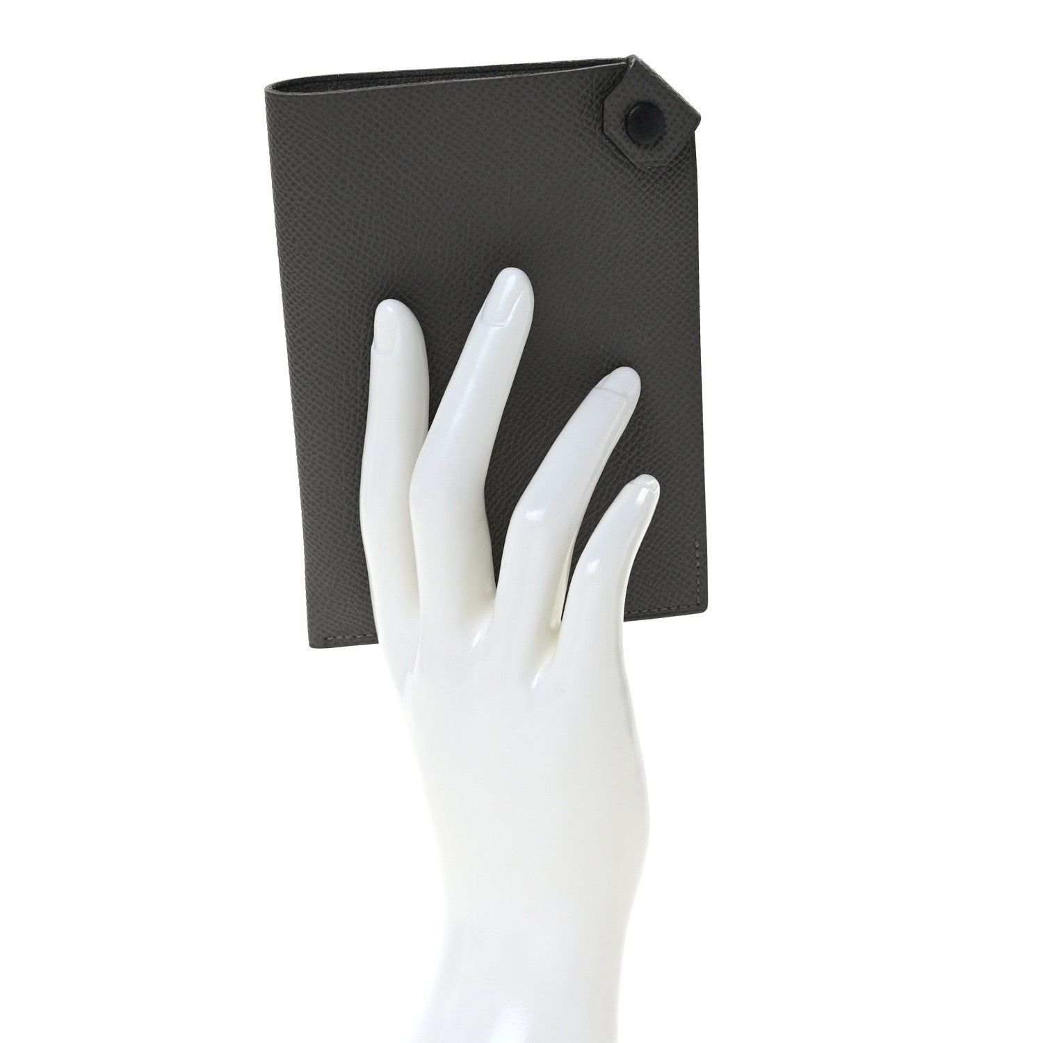 Hermes Epsom Tarmac Dot PM Passport Holder Gris Meyer Black 2 of 6