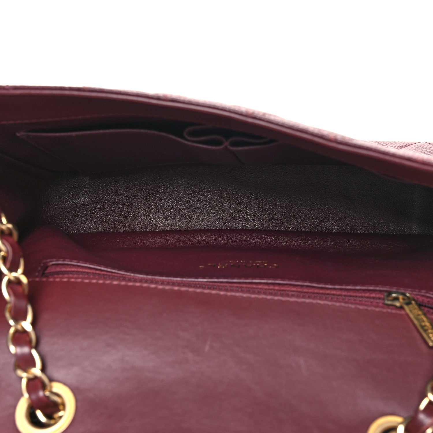 Chanel Caviar Quilted Medium CC Filigree Flap Burgundy 5 of 10