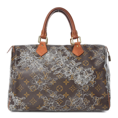 Louis Vuitton Monogram Dentelle Speedy 30 Silver 1 of 18