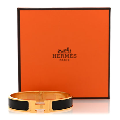 Hermes Enamel Narrow Clic Clac H Bracelet GM Black 5 of 5