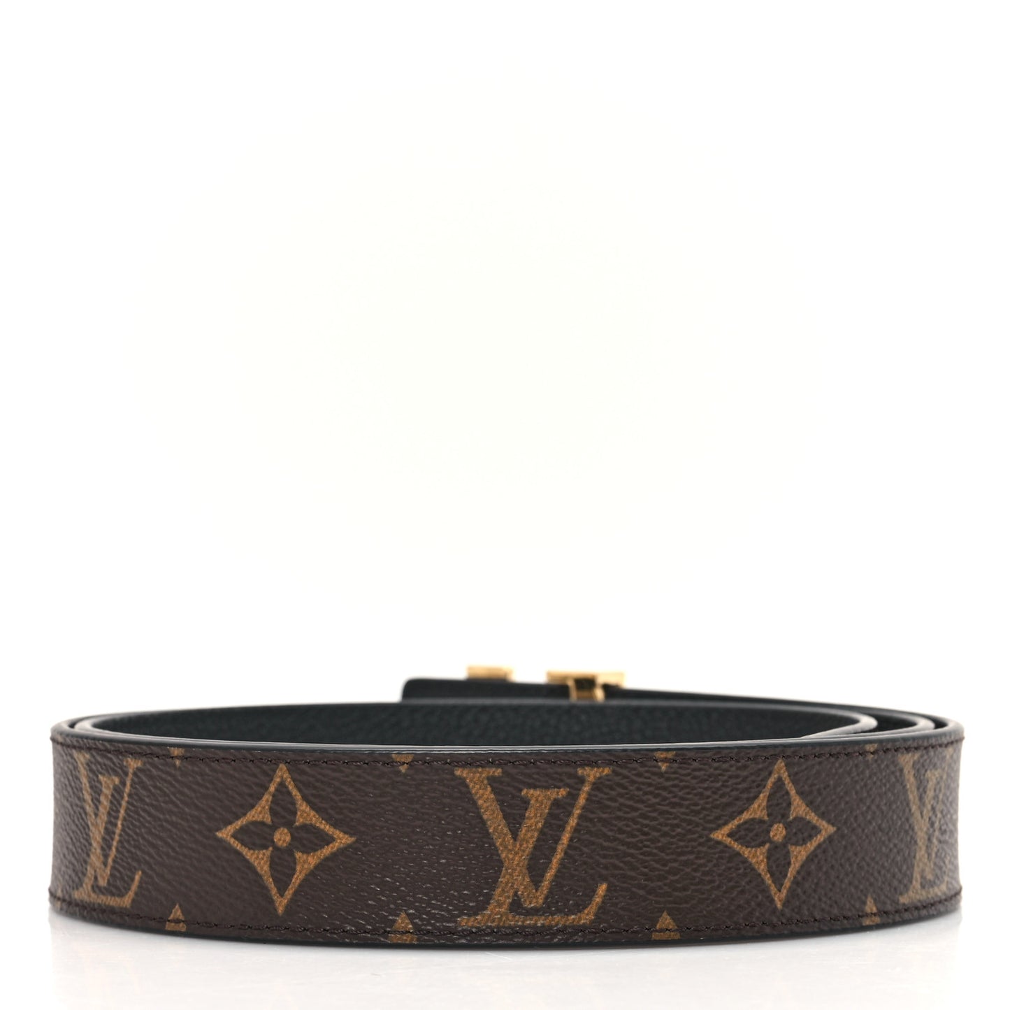 Calfskin Monogram 20mm LV Iconic Reversible Belt 95 38 Black