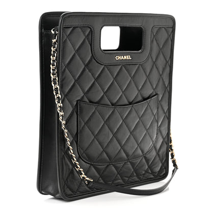 Chanel Aged Calfskin Small Charms Shopping Bag Black 3 of 11