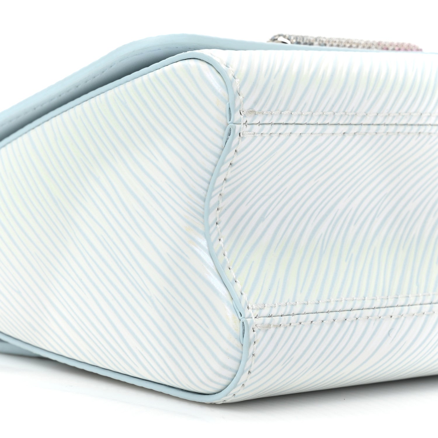 Louis Vuitton Epi Chain Shoulder Bag Icy Blue 9 of 10