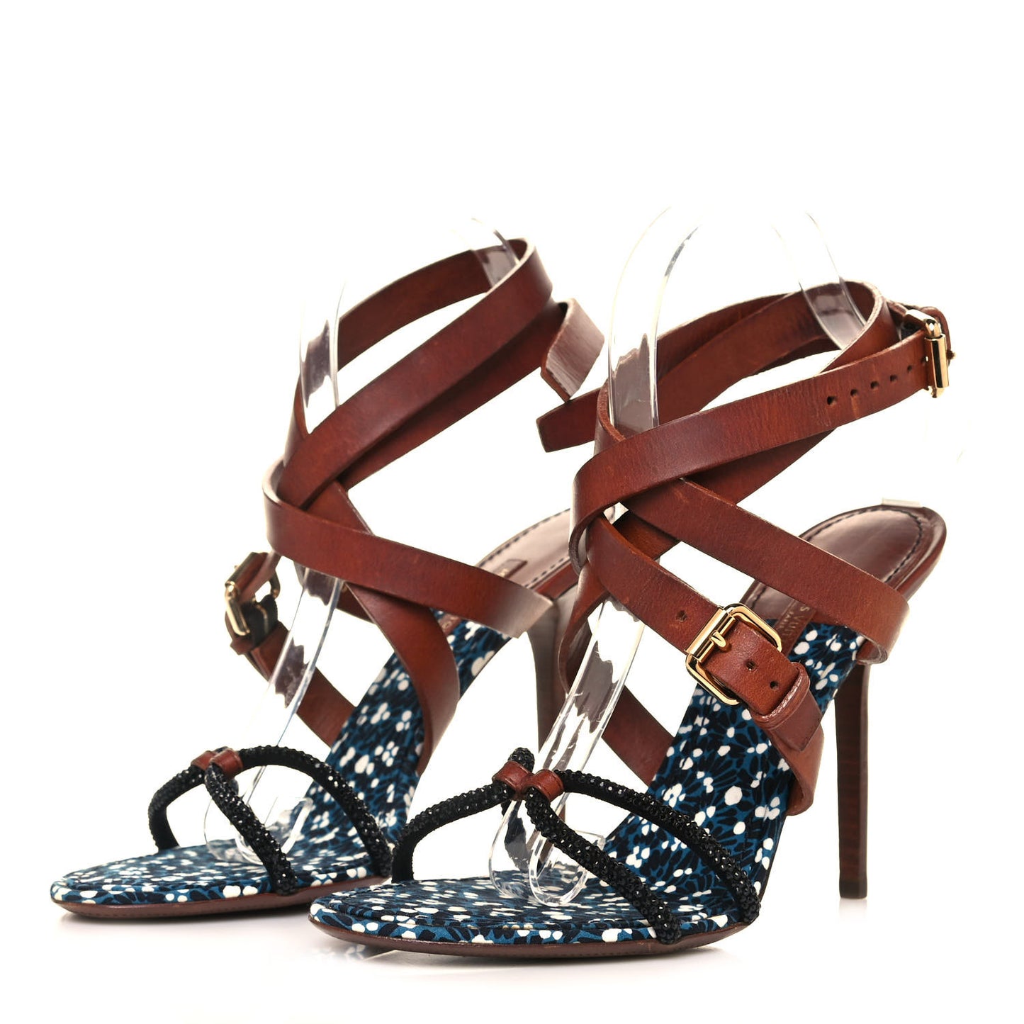 Calfskin Flower Fields Sandal 39