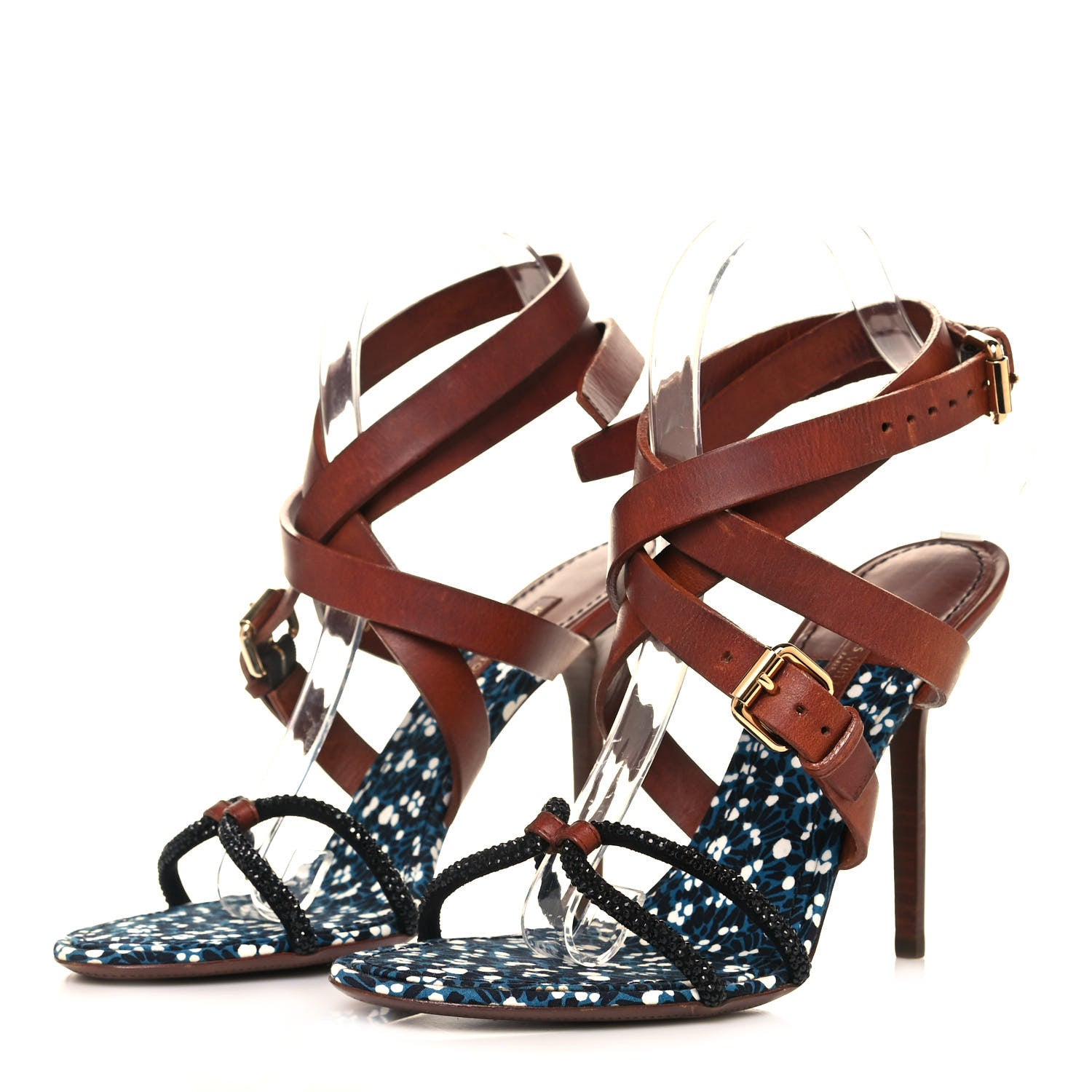 Louis Vuitton Calfskin Flower Fields Sandal 39 3 of 14