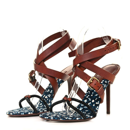 Louis Vuitton Calfskin Flower Fields Sandal 39 3 of 14