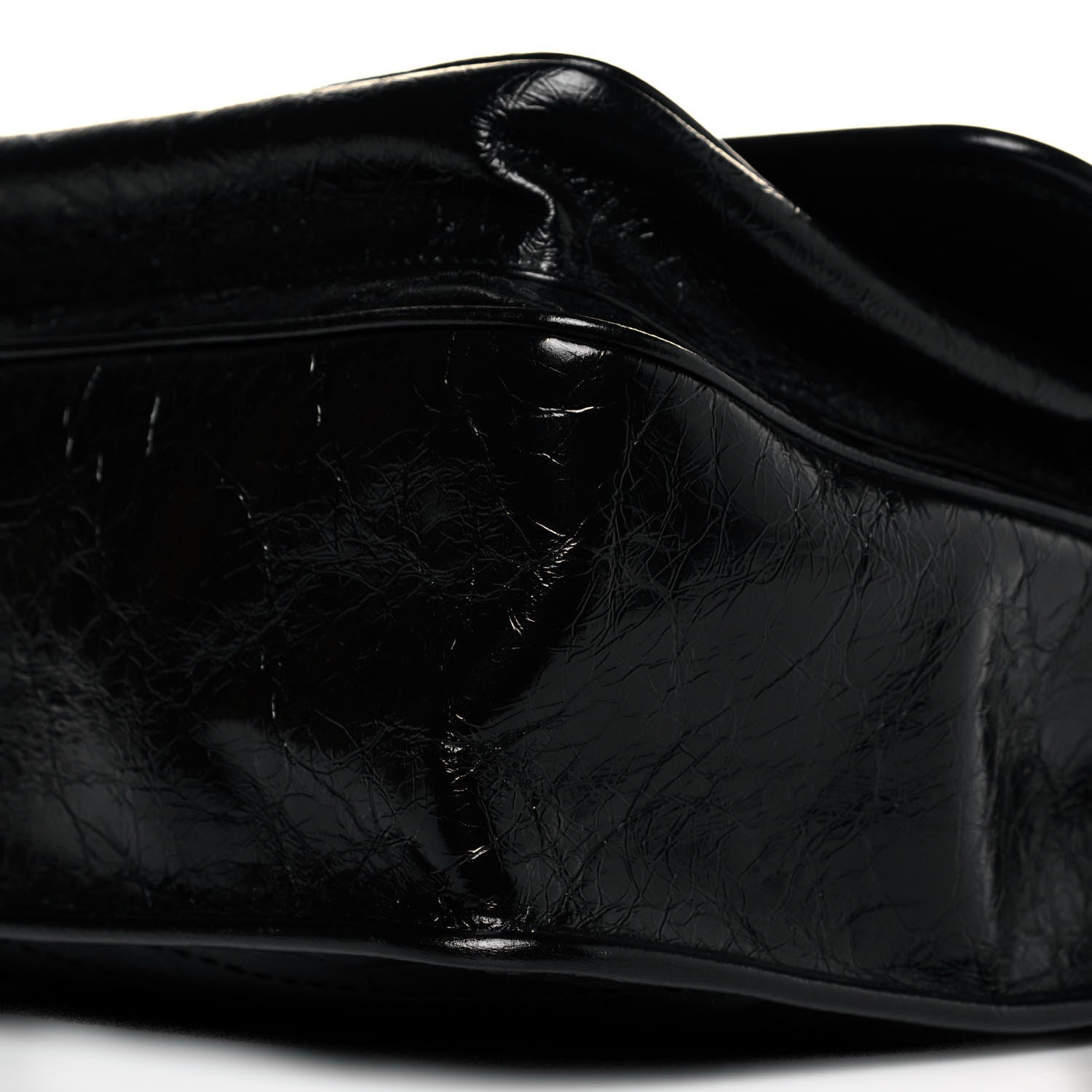 Saint Laurent Crinkled Calfskin Matelasse Monogram Medium Niki Chain Satchel Black 9 of 10