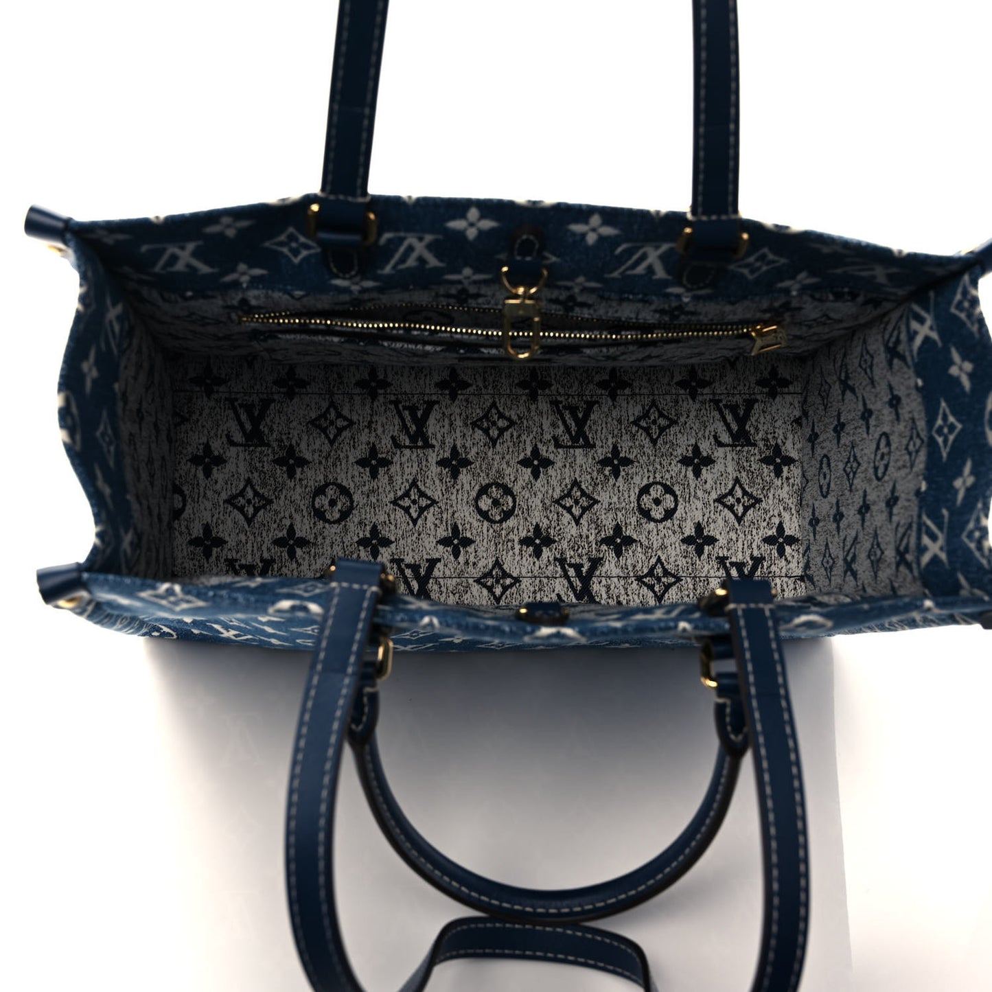 Monogram Jacquard Denim Onthego MM Bleu