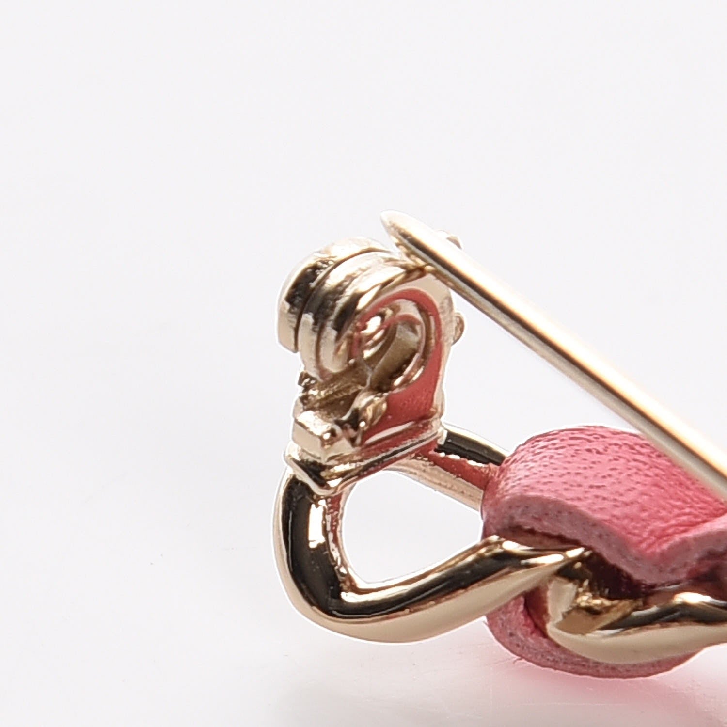 Chanel Lambskin Baguette Crystal CC Chain Brooch Pink Gold 5 of 6