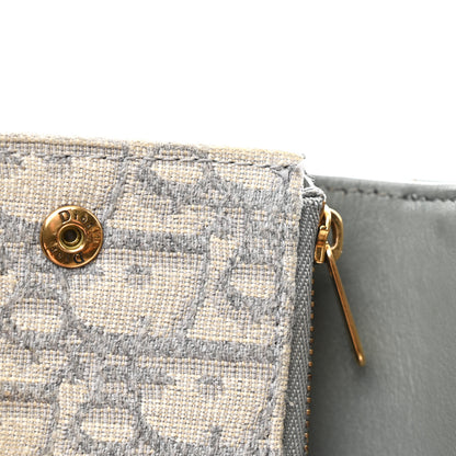 Christian Dior Oblique Saddle Lotus Wallet Grey 8 of 9