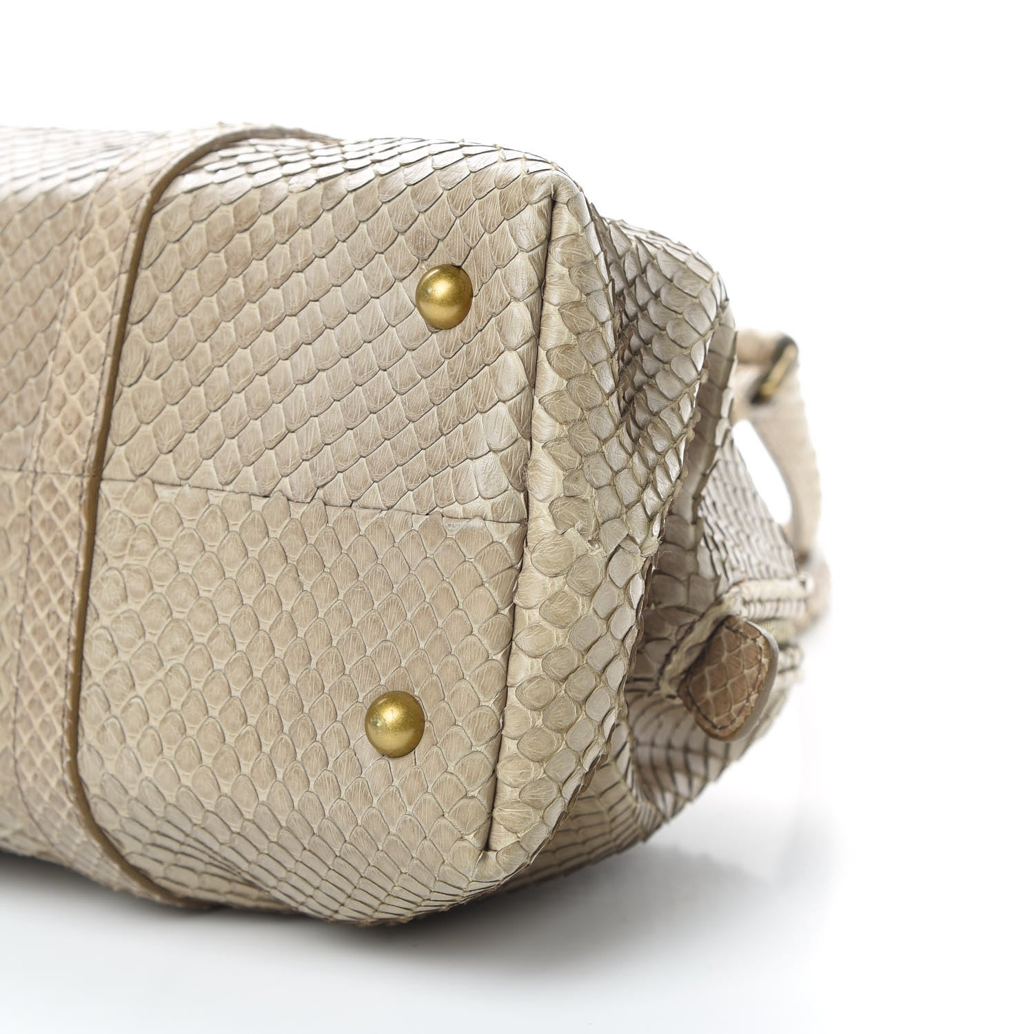 Bottega Veneta Snakeskin Montaigne Satchel Limo 10 of 15
