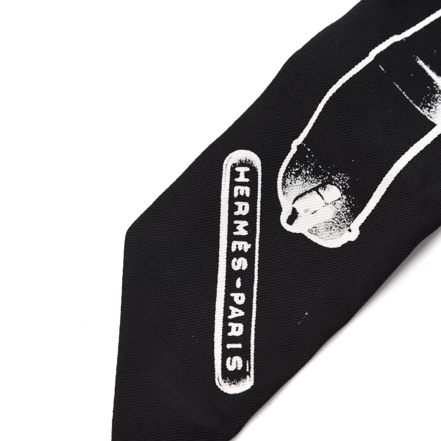 Hermes Silk Le Tresor De Medor Twilly Black White 2 of 3