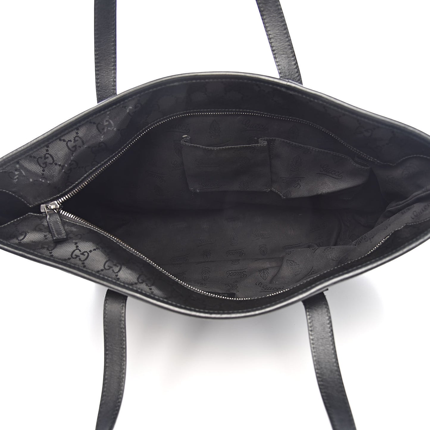 Imprime Monogram Medium Zippered Shopping Tote Black