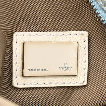 Fendi Canvas Zebra Print Small Oyster Celeste 7 of 16