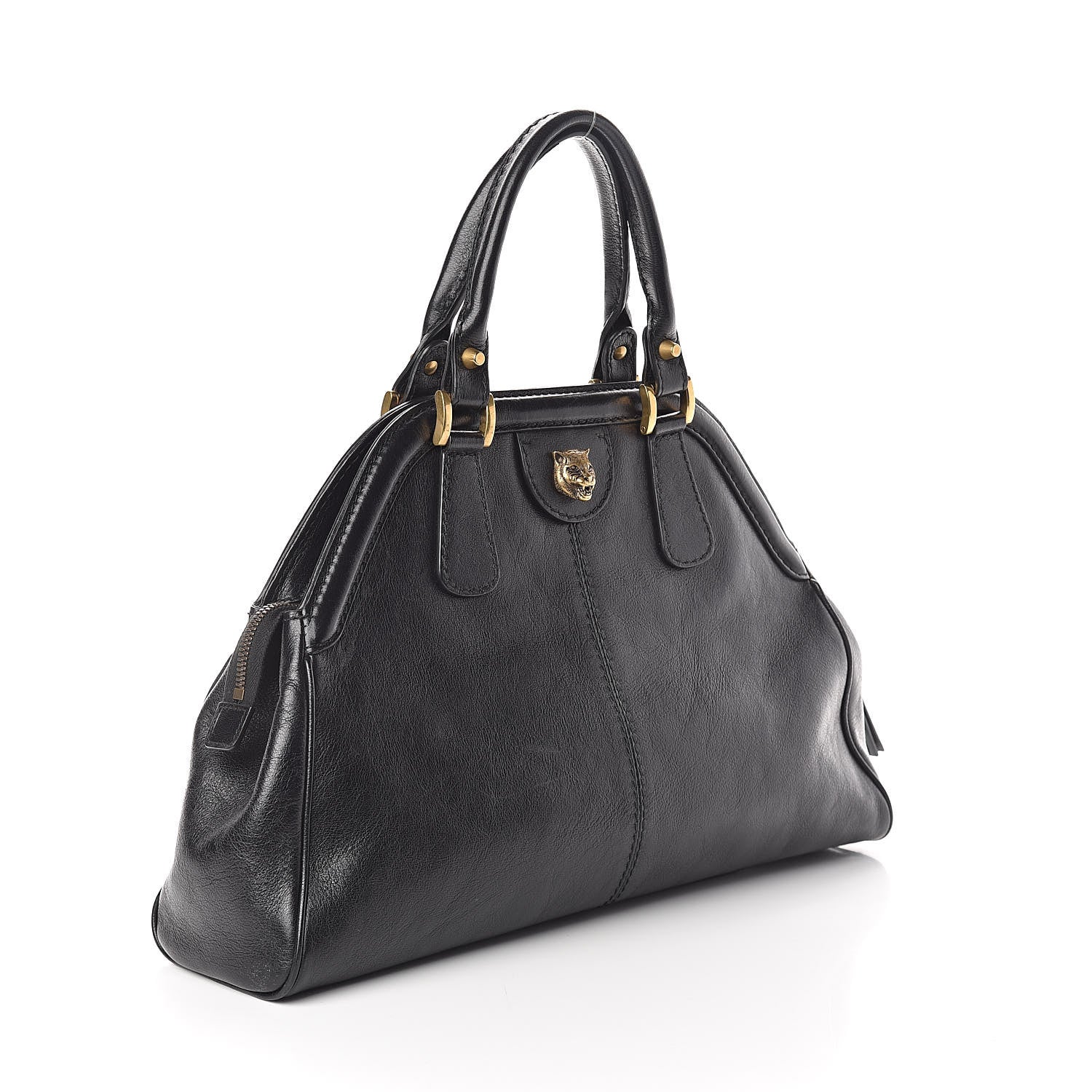 Gucci Calfskin Medium Re(Belle) Top Handle Bag Black 3 of 8