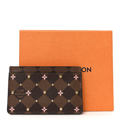 Louis Vuitton Damier Ebene Studded Card Holder 7 of 7