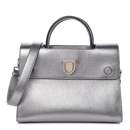 Christian Dior Metallic Grained Calfskin Medium Diorever Flap Silver 1 of 18