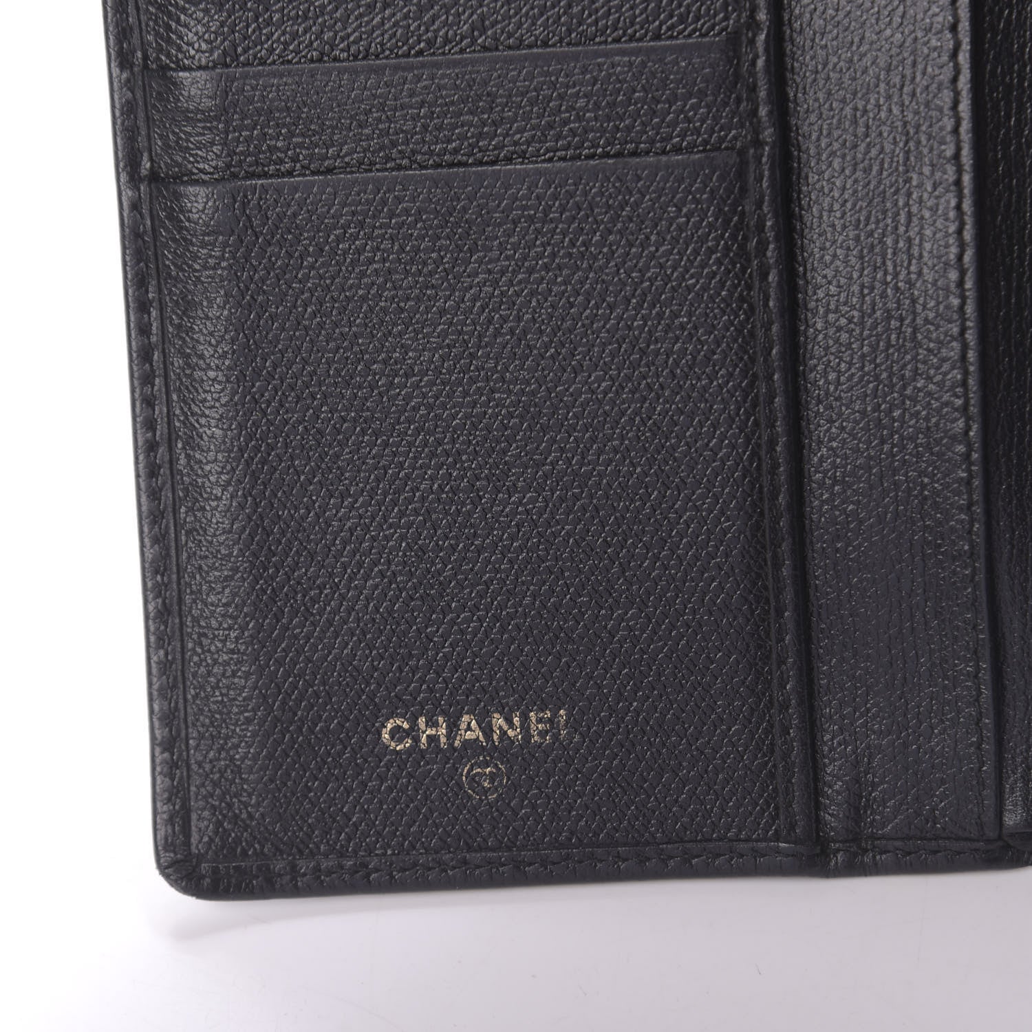 Chanel Grained Calfskin CC Button Yen Wallet Black 10 of 10