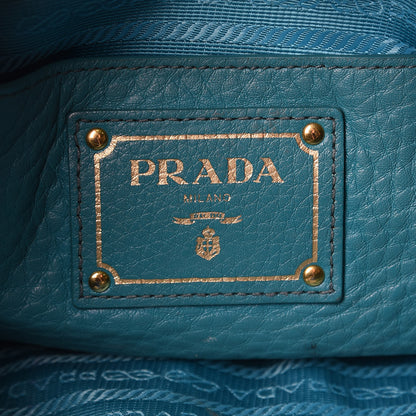 Prada Vitello Daino Shopping Tote Turchese 6 of 15