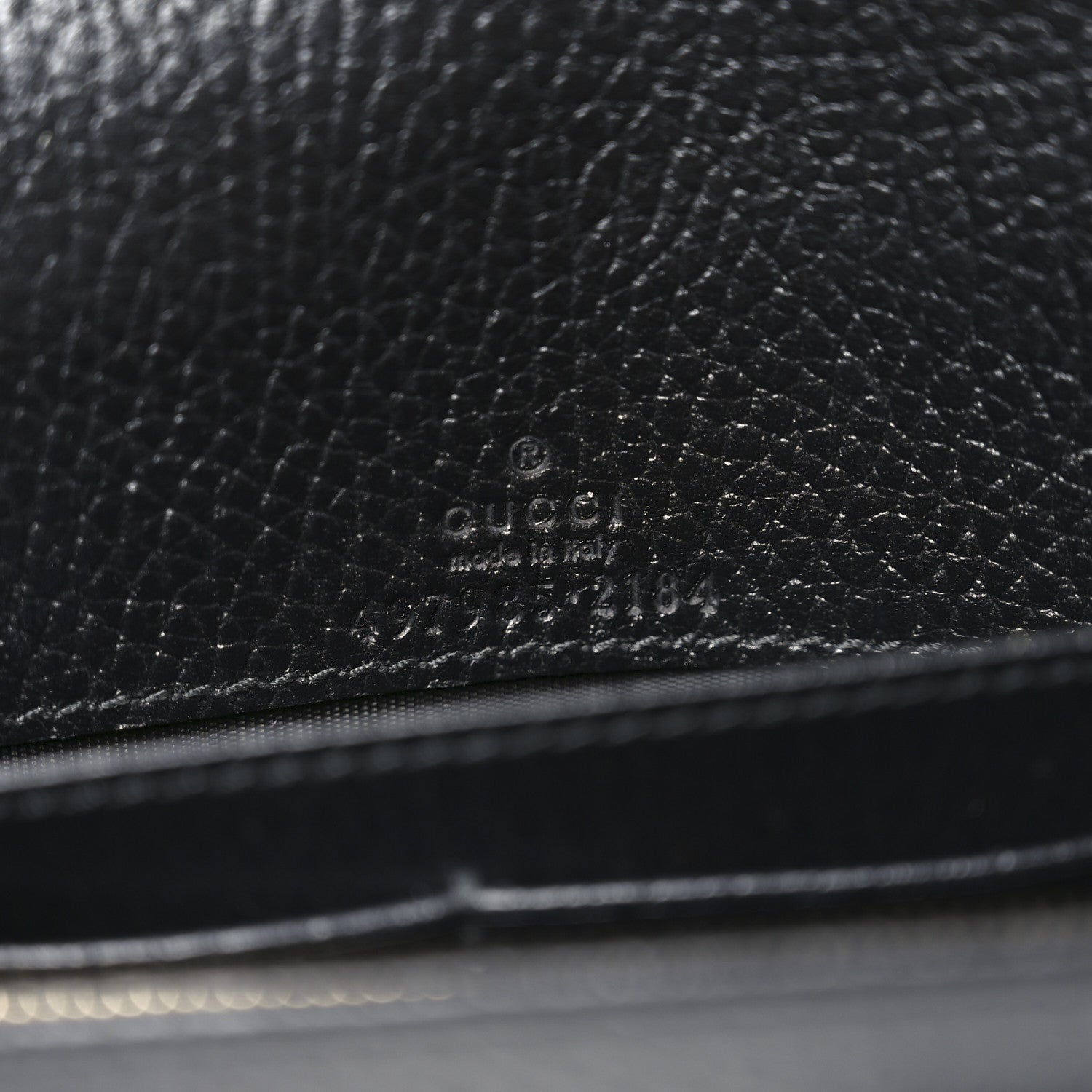 Gucci Calfskin Mini GG Marmont Chain Wallet Black 6 of 10