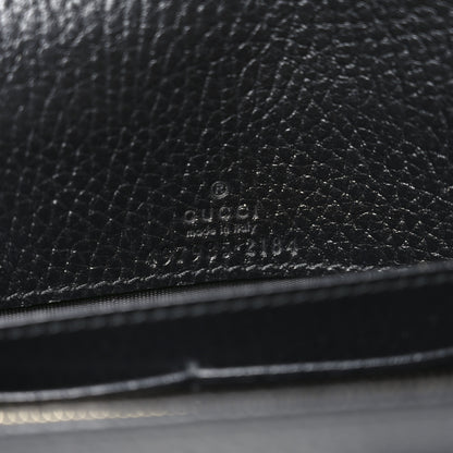 Gucci Calfskin Mini GG Marmont Chain Wallet Black 6 of 10