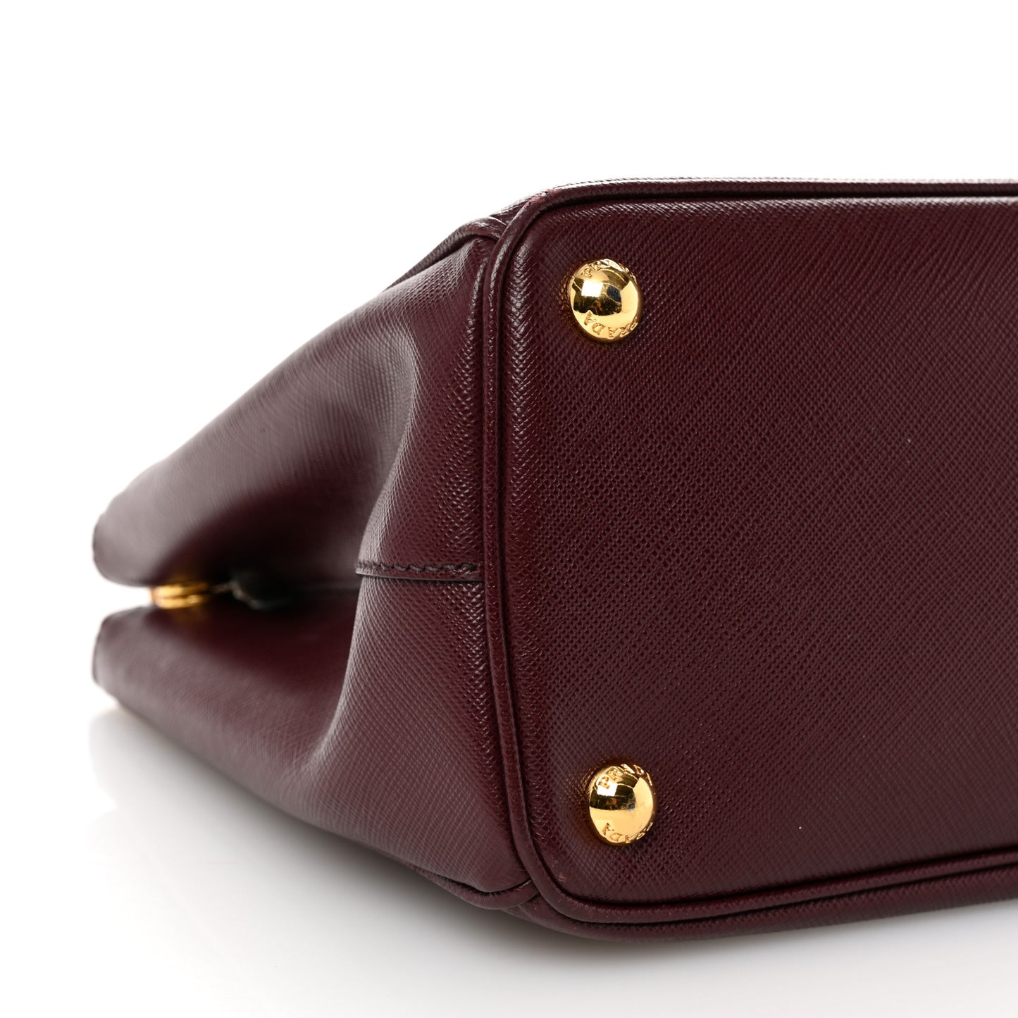 Saffiano Lux Small Galleria Double Zip Tote Cherry